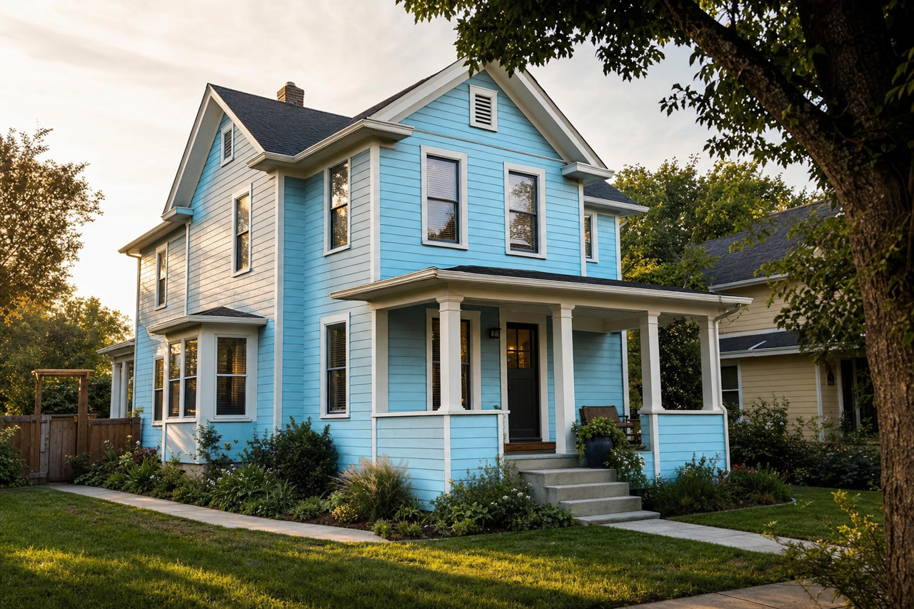 Aquarium by Benjamin Moore on exterior