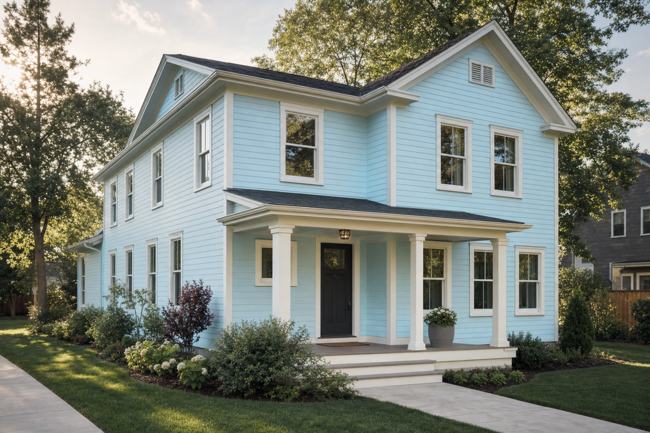 Ocean by Benjamin Moore on exterior