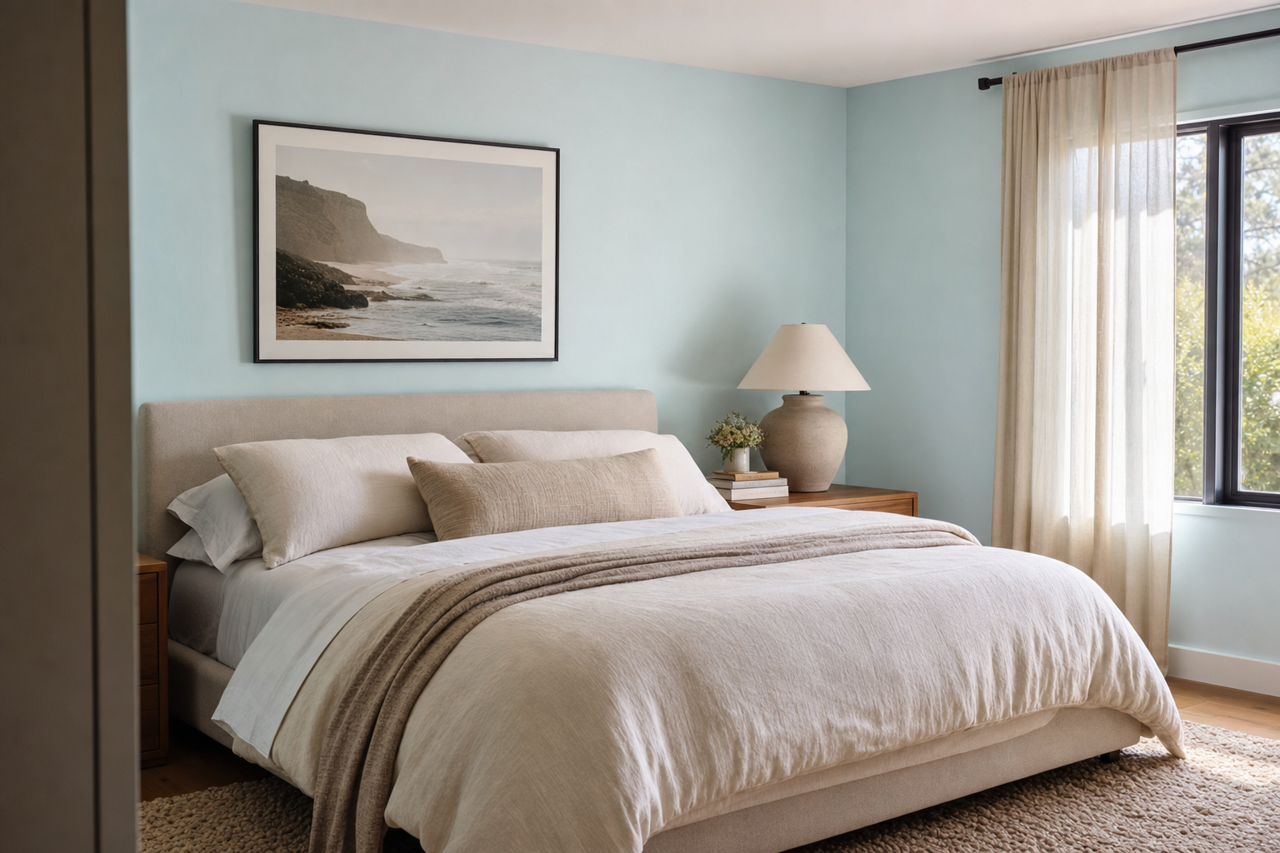 Blue by Benjamin Moore on interiors