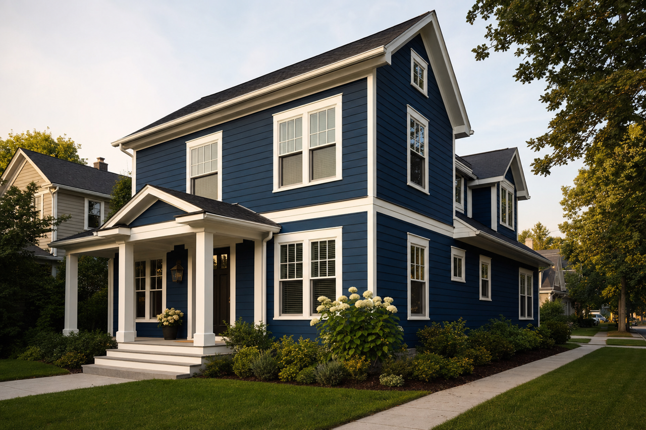 Marine by Benjamin Moore on exterior