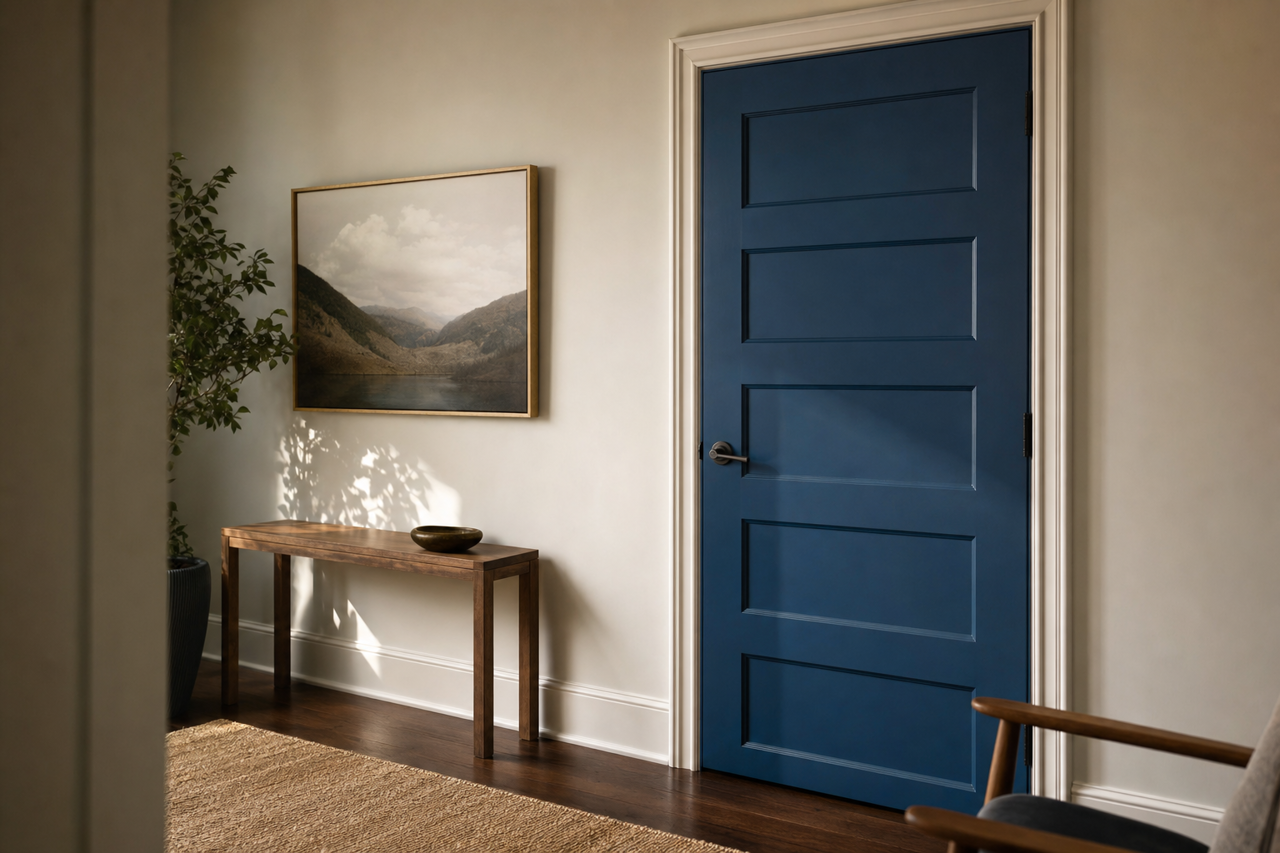 Marine by Benjamin Moore on interior-doors