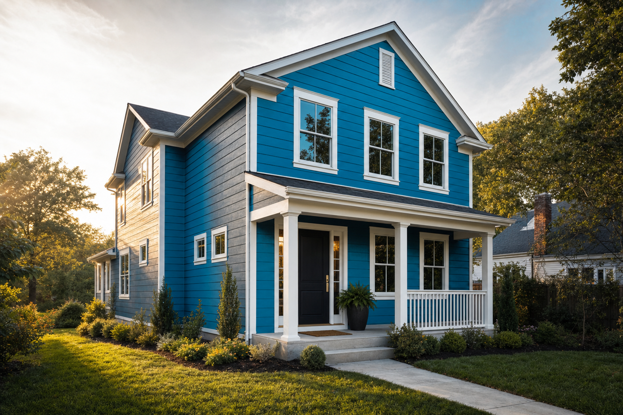 Laguna by Benjamin Moore on exterior