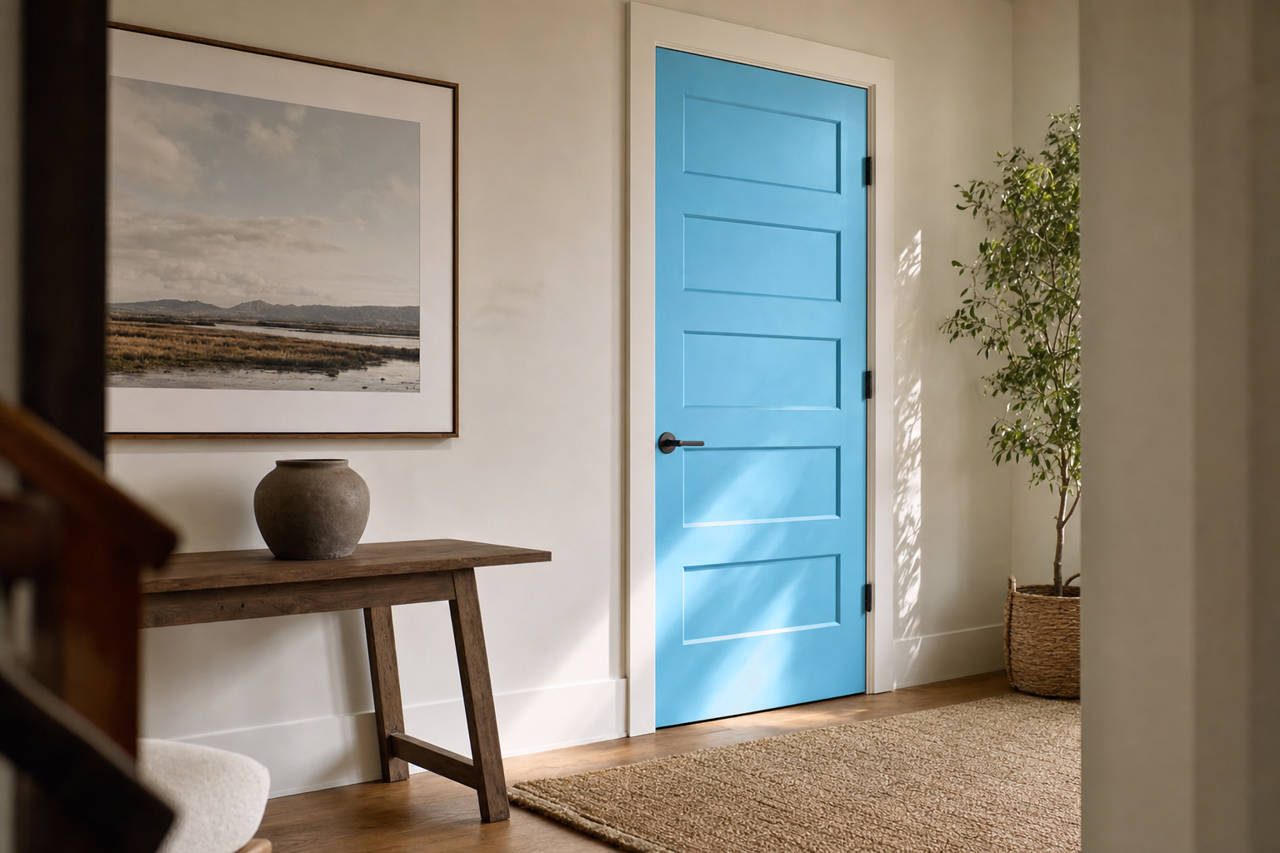Cayman by Benjamin Moore on interior-doors