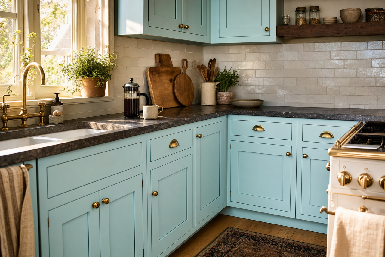 Tear by Benjamin Moore on cabinets