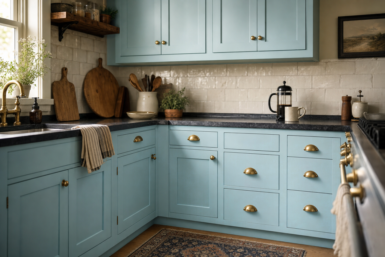 Little by Benjamin Moore on cabinets