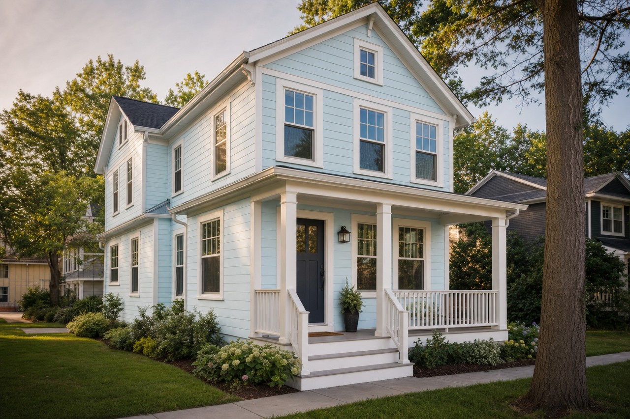 Caribbean by Benjamin Moore on exterior