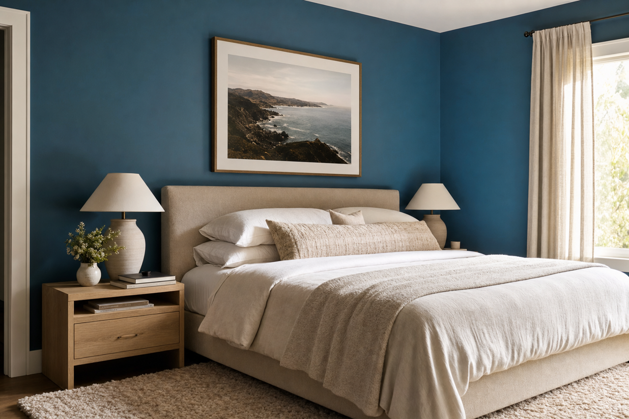 Blue by Benjamin Moore on interiors