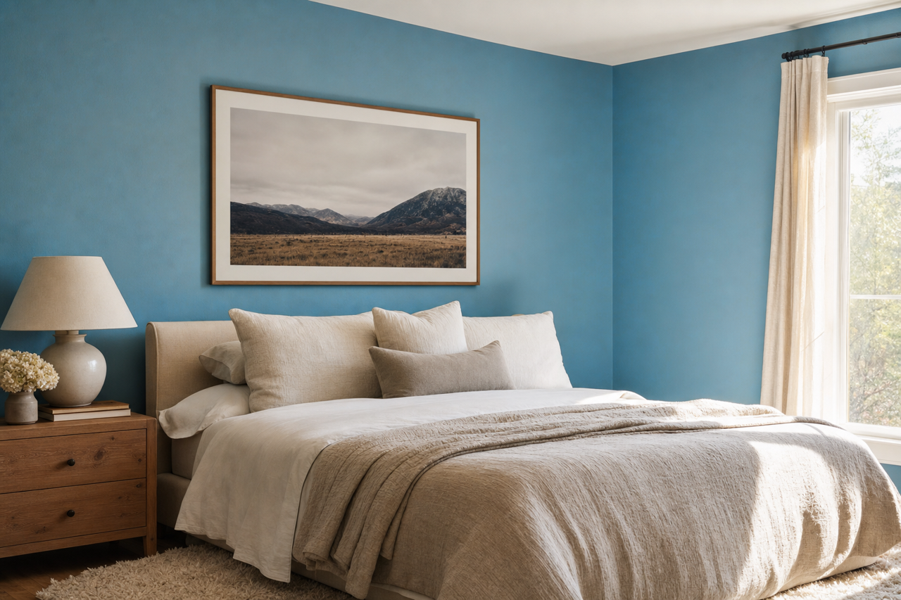 Blue by Benjamin Moore on interiors