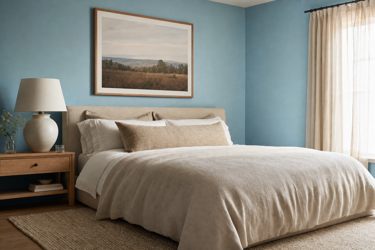 Blue by Benjamin Moore on interiors