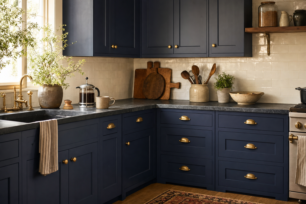 Old by Benjamin Moore on cabinets