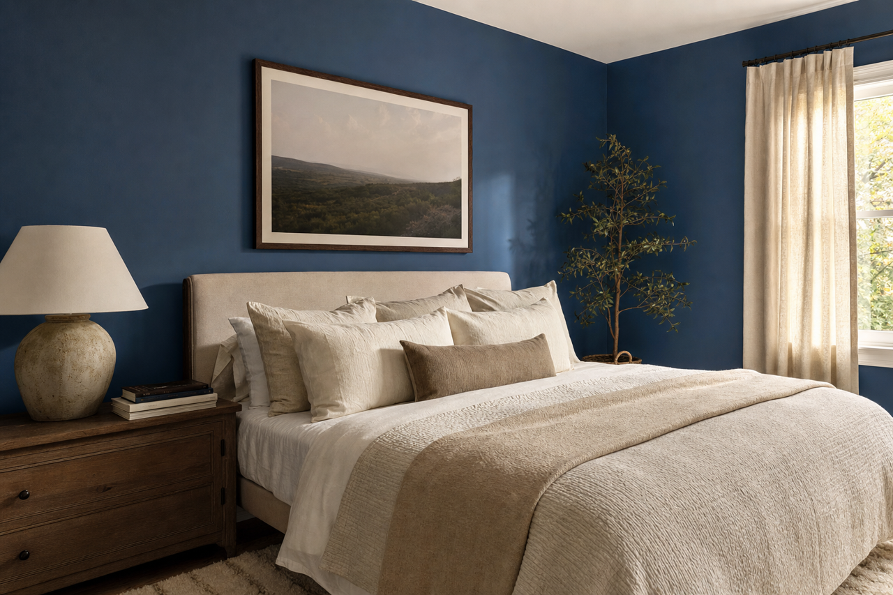 Downpour by Benjamin Moore on interiors