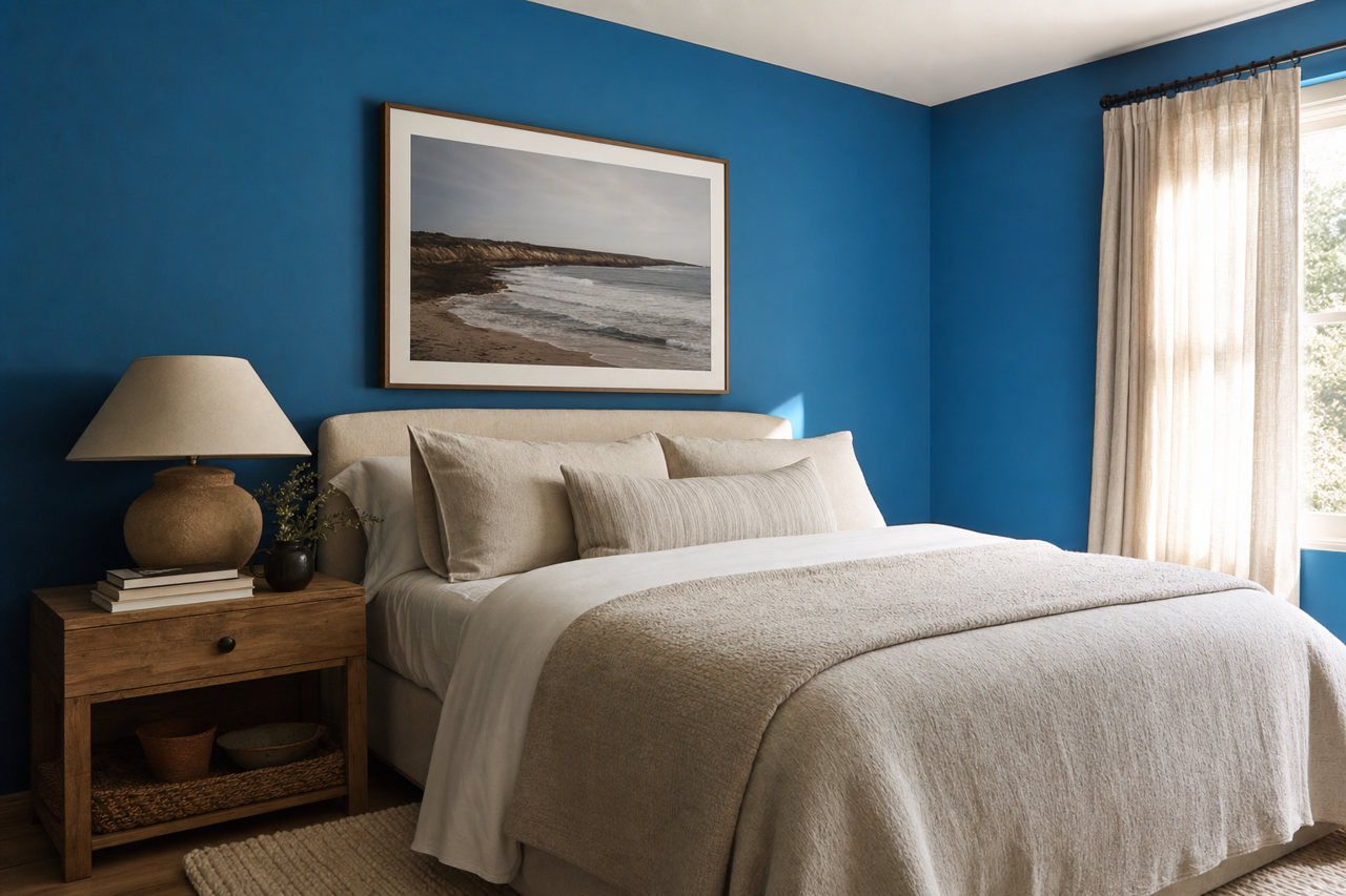 Blueberry by Benjamin Moore on interiors
