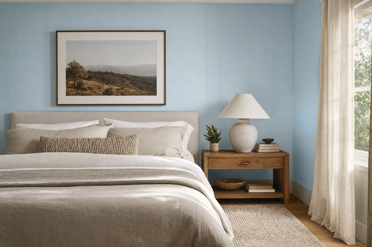 Sapphireberry by Benjamin Moore on interiors