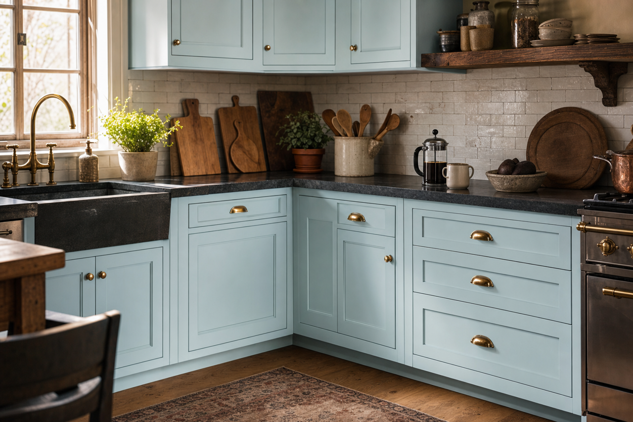 Cumulus by Benjamin Moore on cabinets