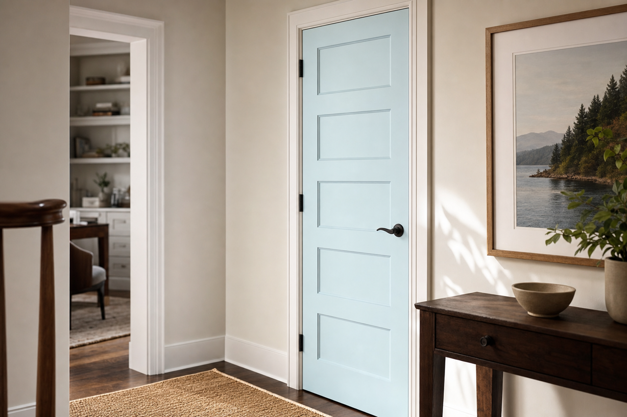 Cumulus by Benjamin Moore on interior-doors