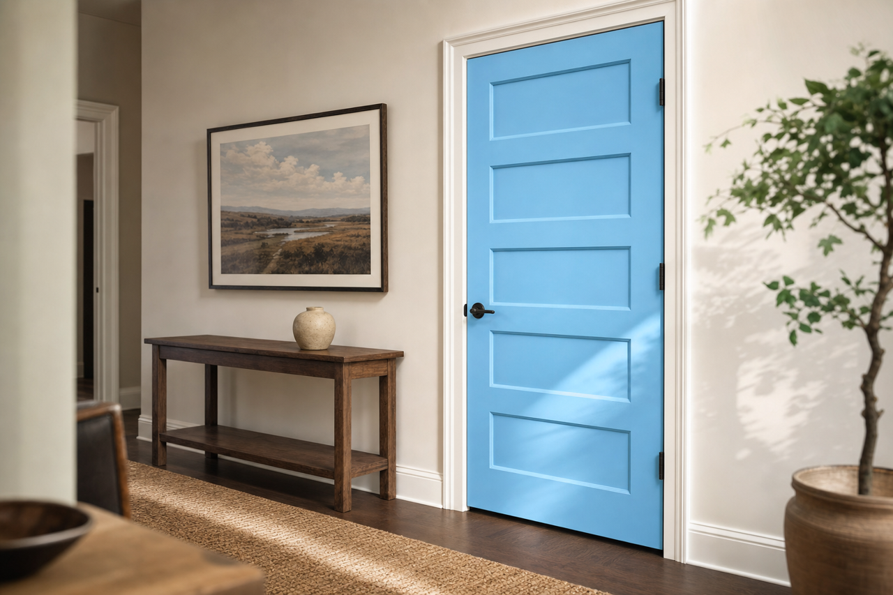 Costa by Benjamin Moore on interior-doors