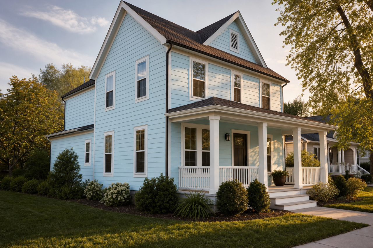 Billowy by Benjamin Moore on exterior