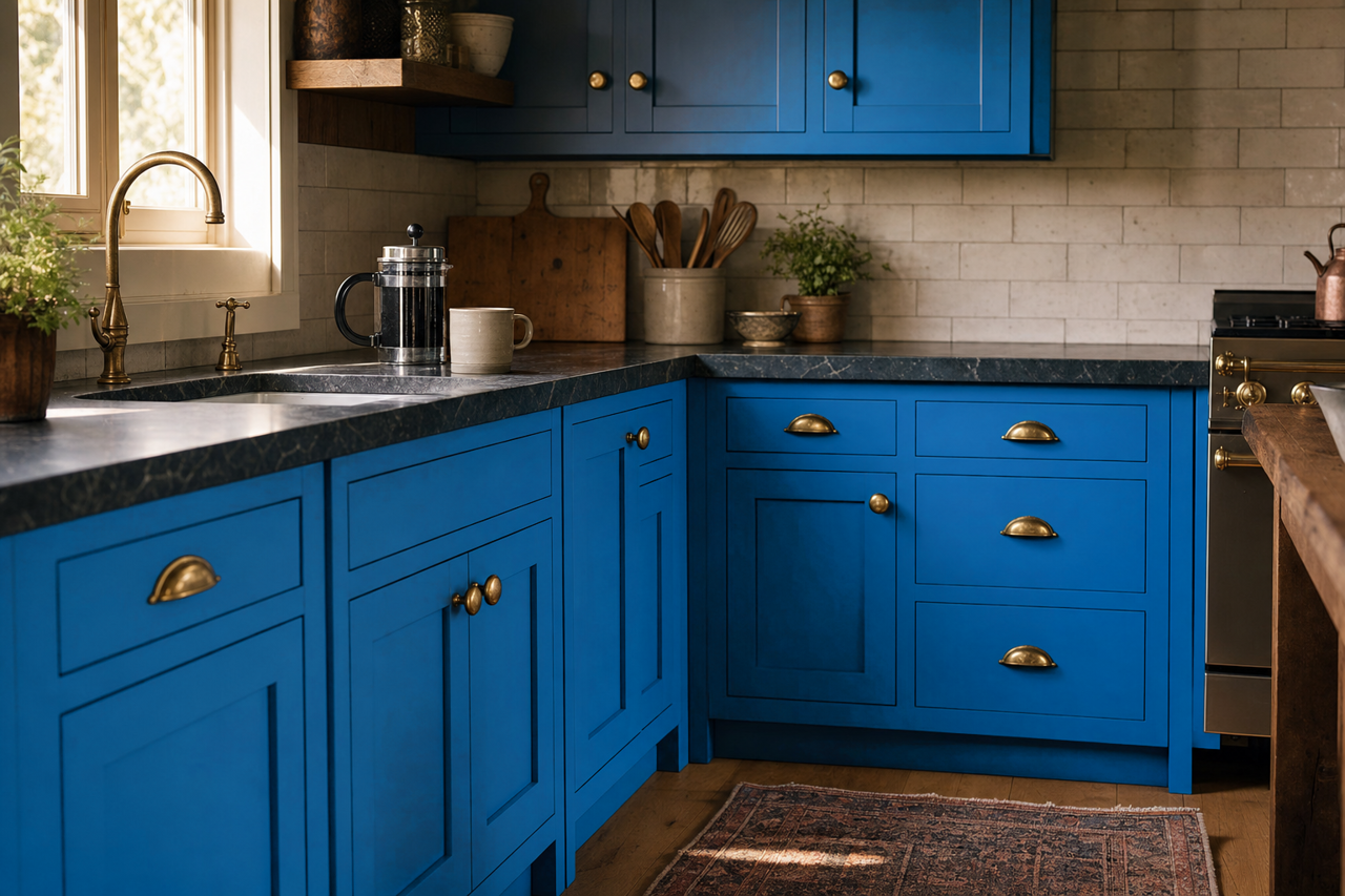 Brilliant by Benjamin Moore on cabinets