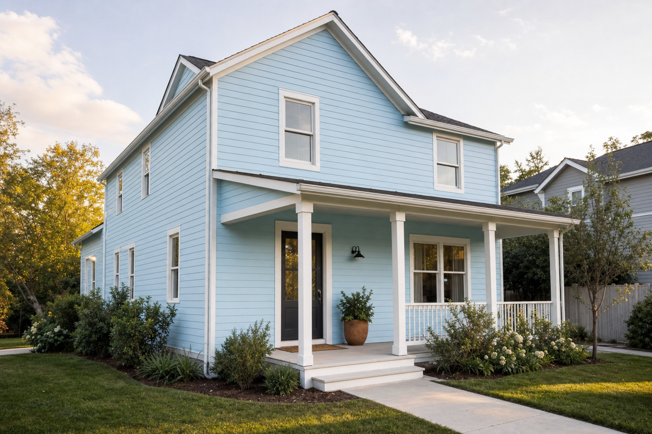Bashful by Benjamin Moore on exterior