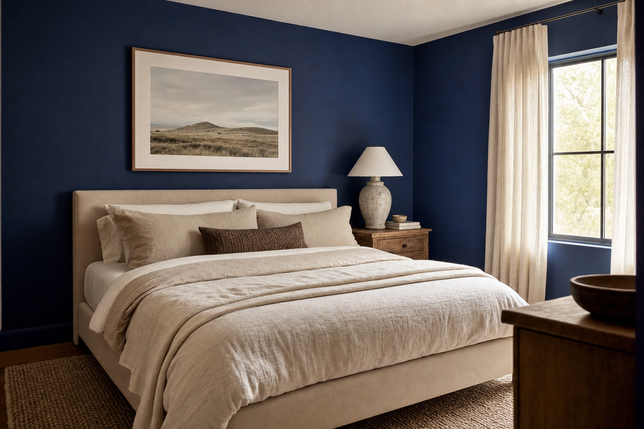 Blue by Benjamin Moore on interiors