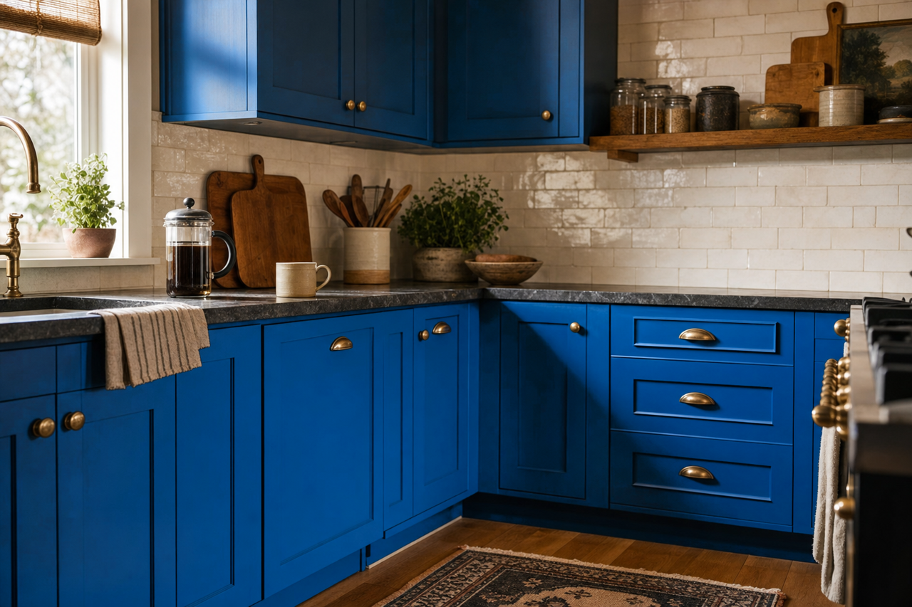 Evening by Benjamin Moore on cabinets