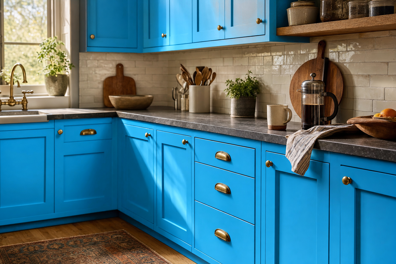 Rocky by Benjamin Moore on cabinets