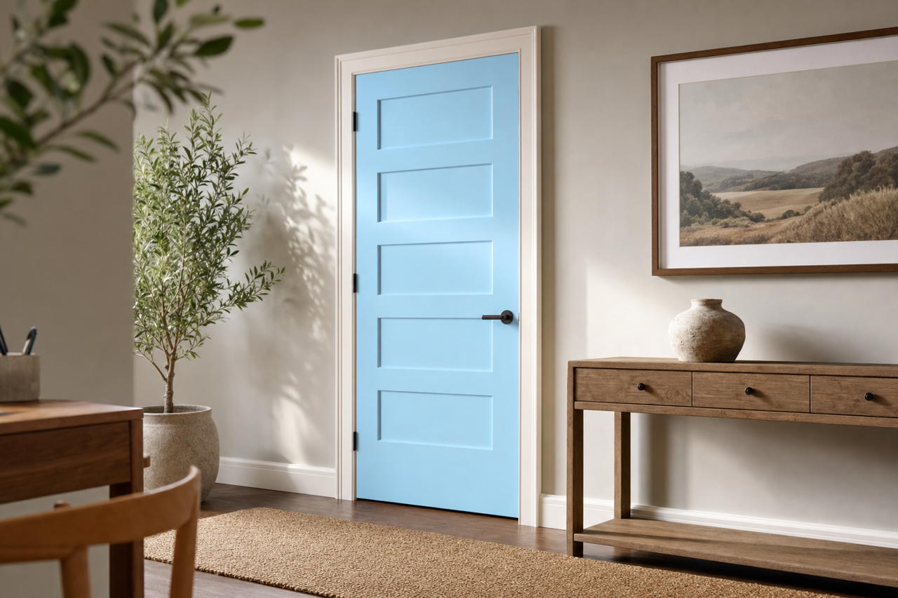 Honolulu by Benjamin Moore on interior-doors