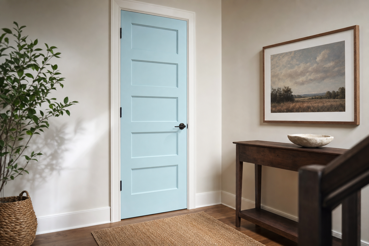Light by Benjamin Moore on interior-doors