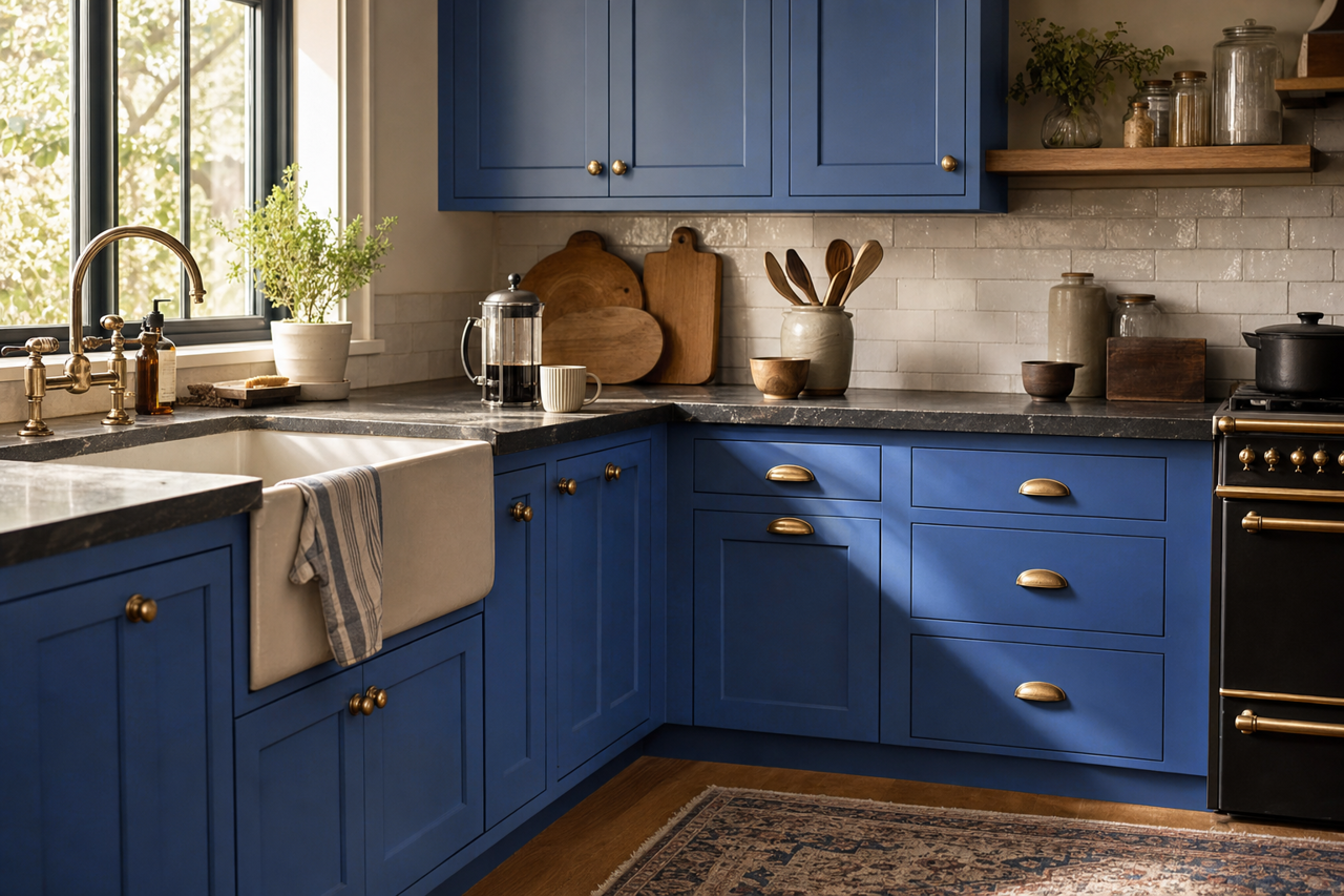 Twilight by Benjamin Moore on cabinets