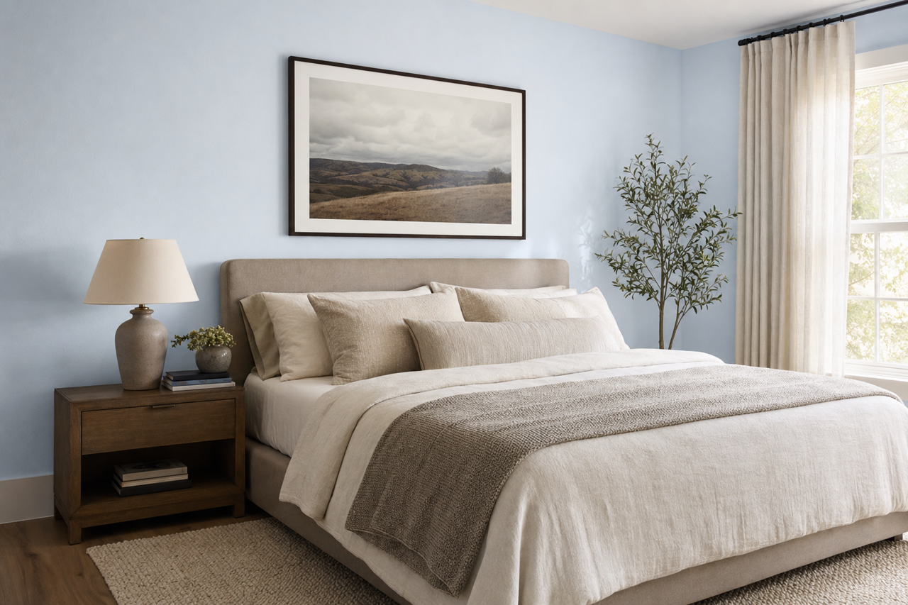 White by Benjamin Moore on interiors
