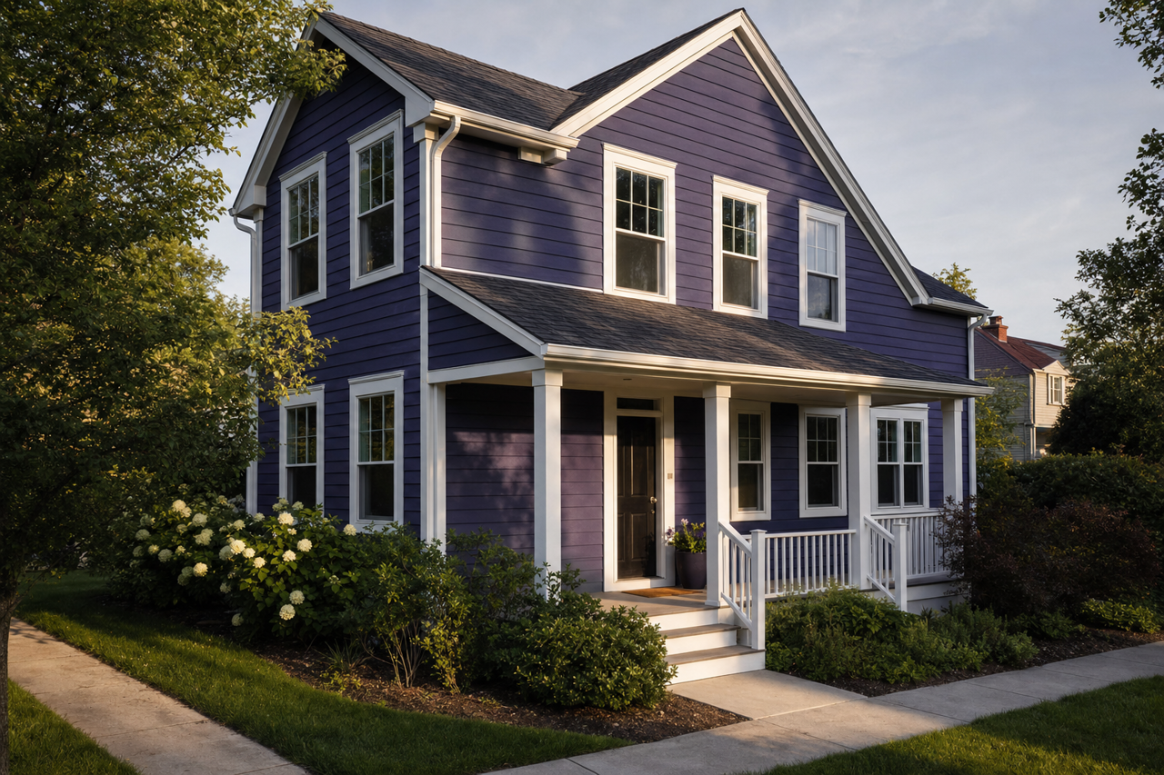 Grape by Benjamin Moore on exterior