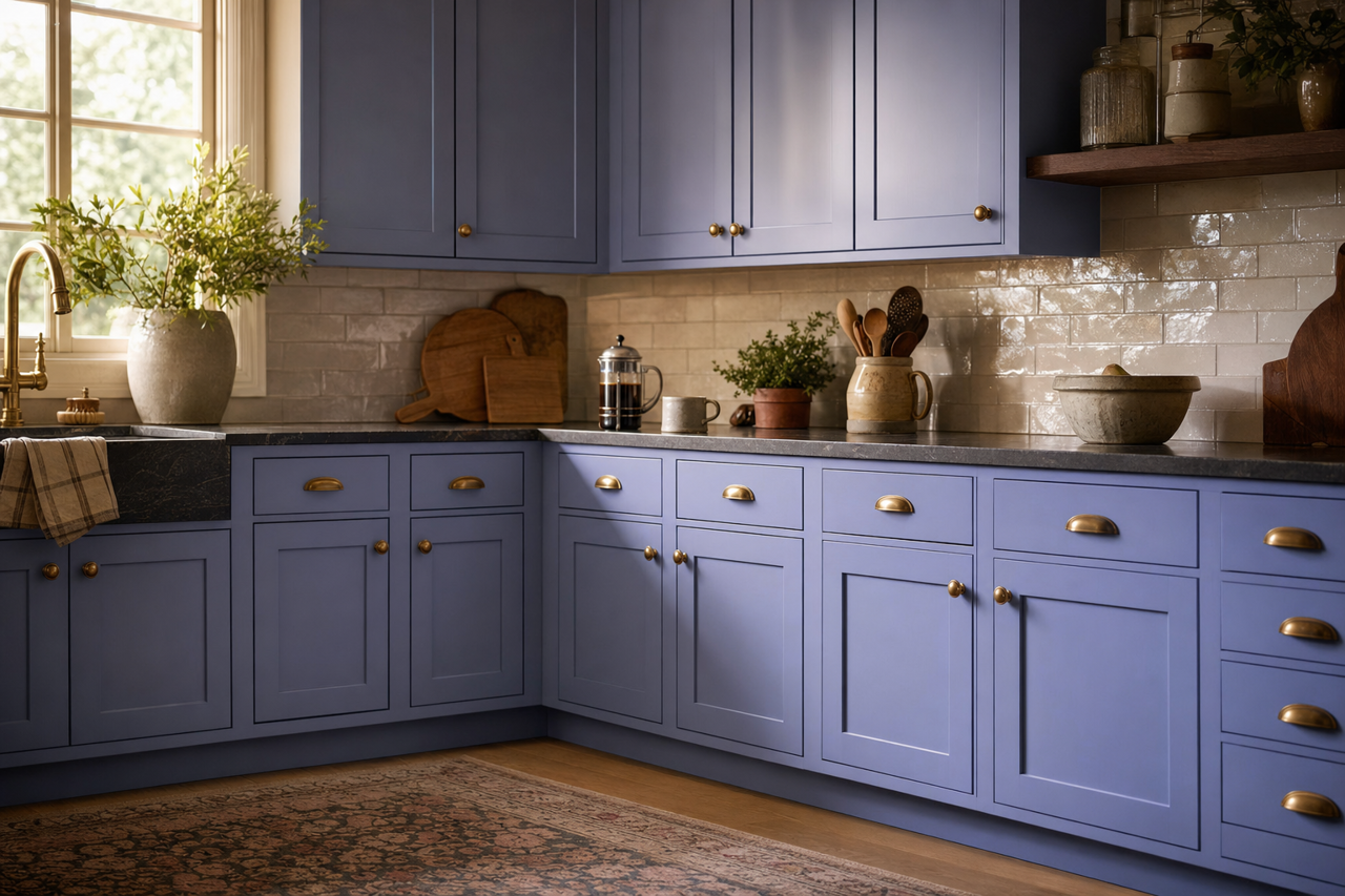 California by Benjamin Moore on cabinets
