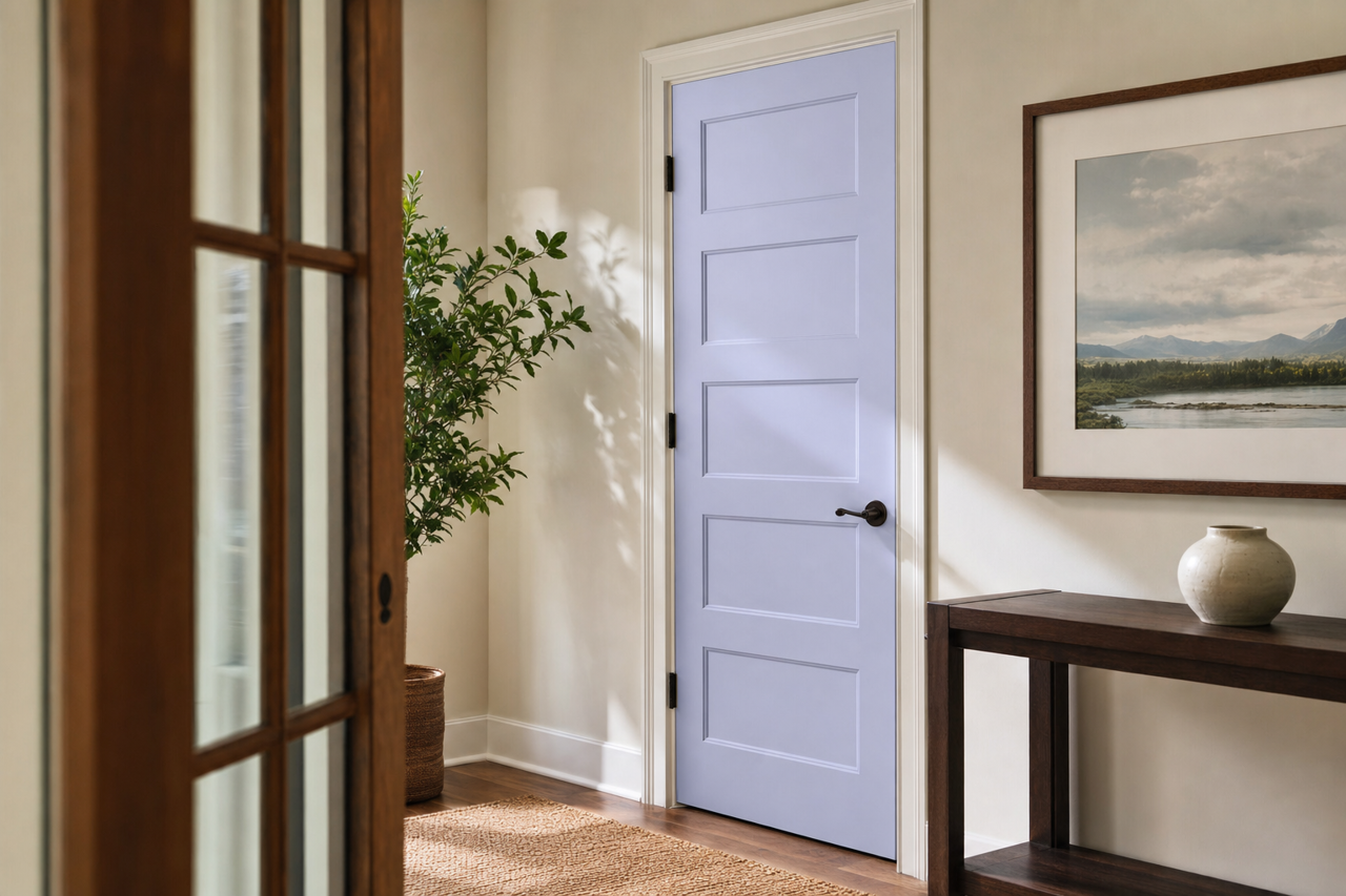 Purple by Benjamin Moore on interior-doors