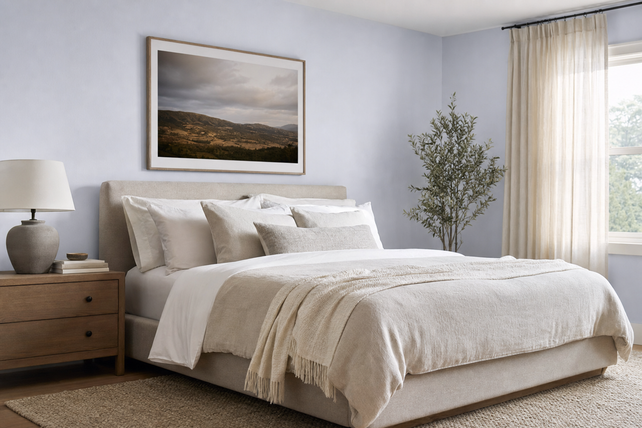 White by Benjamin Moore on interiors
