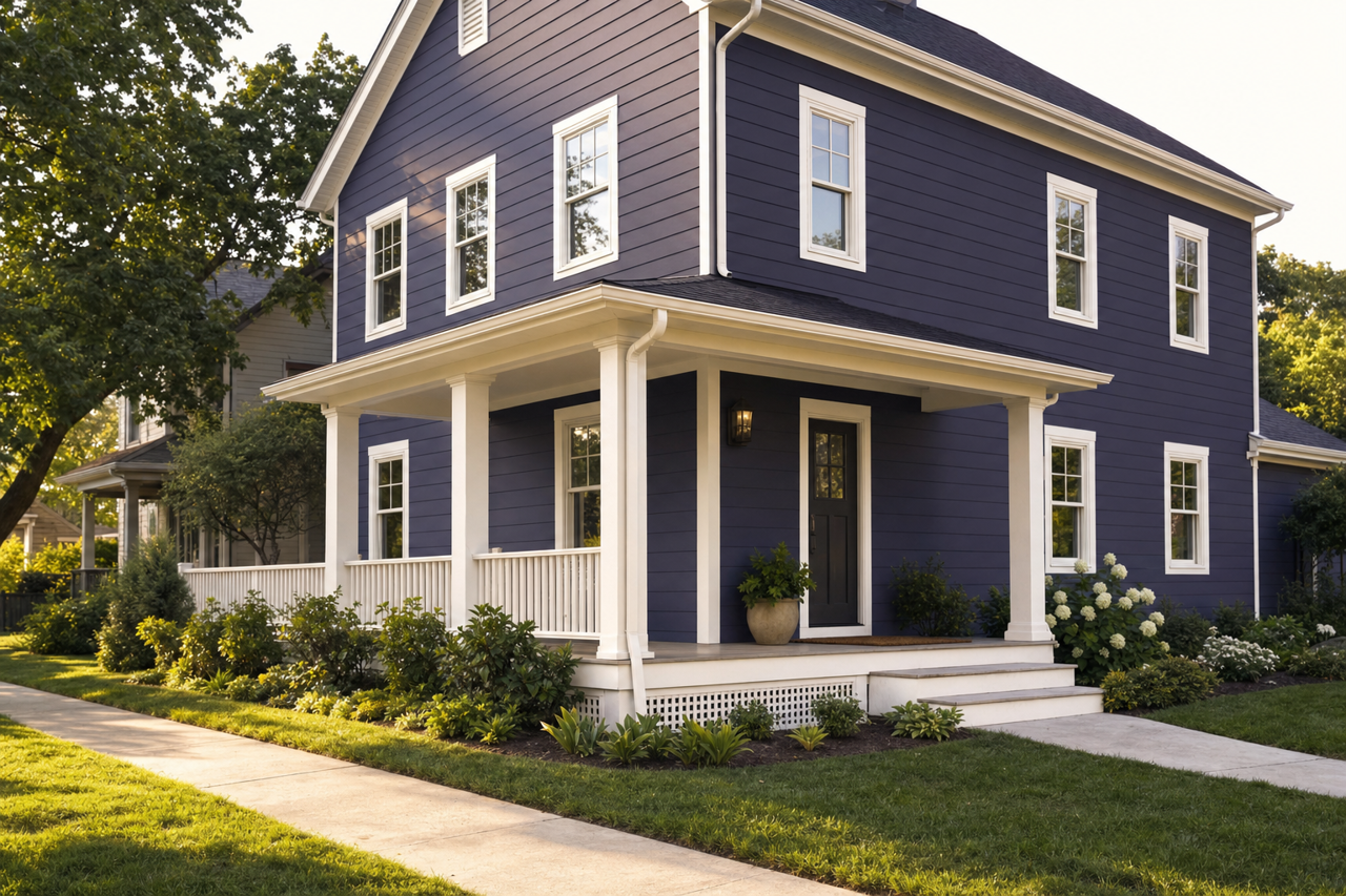 Blackberry by Benjamin Moore on exterior