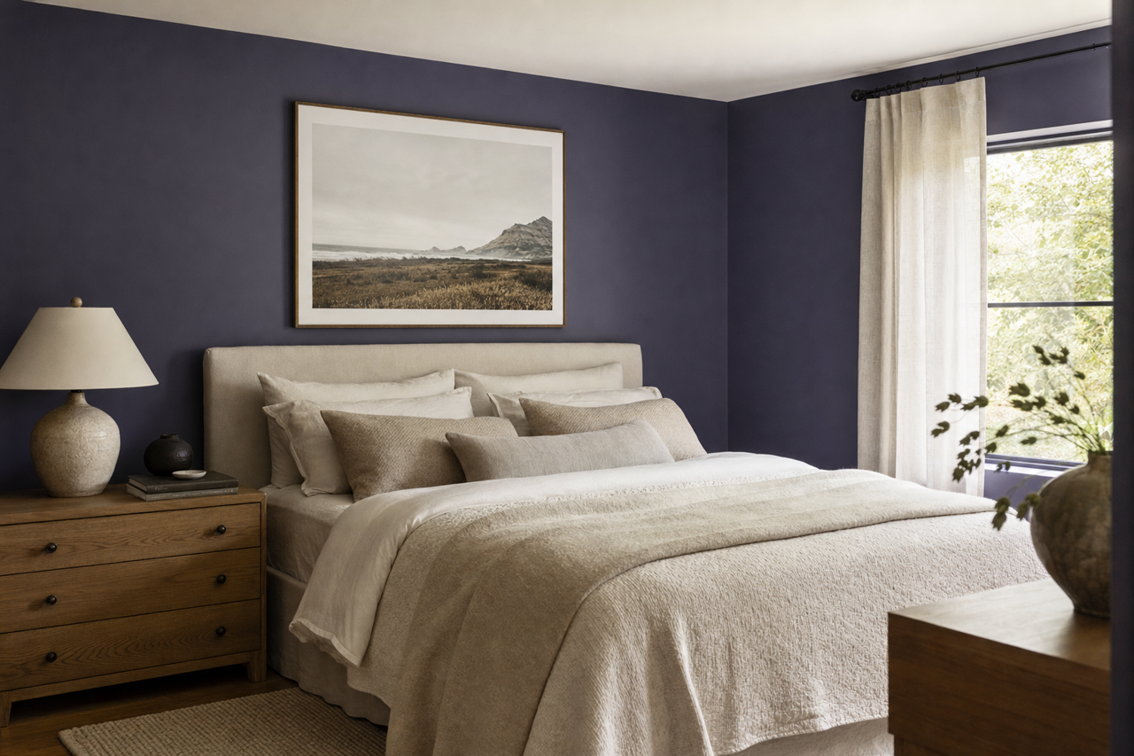 Blackberry by Benjamin Moore on interiors
