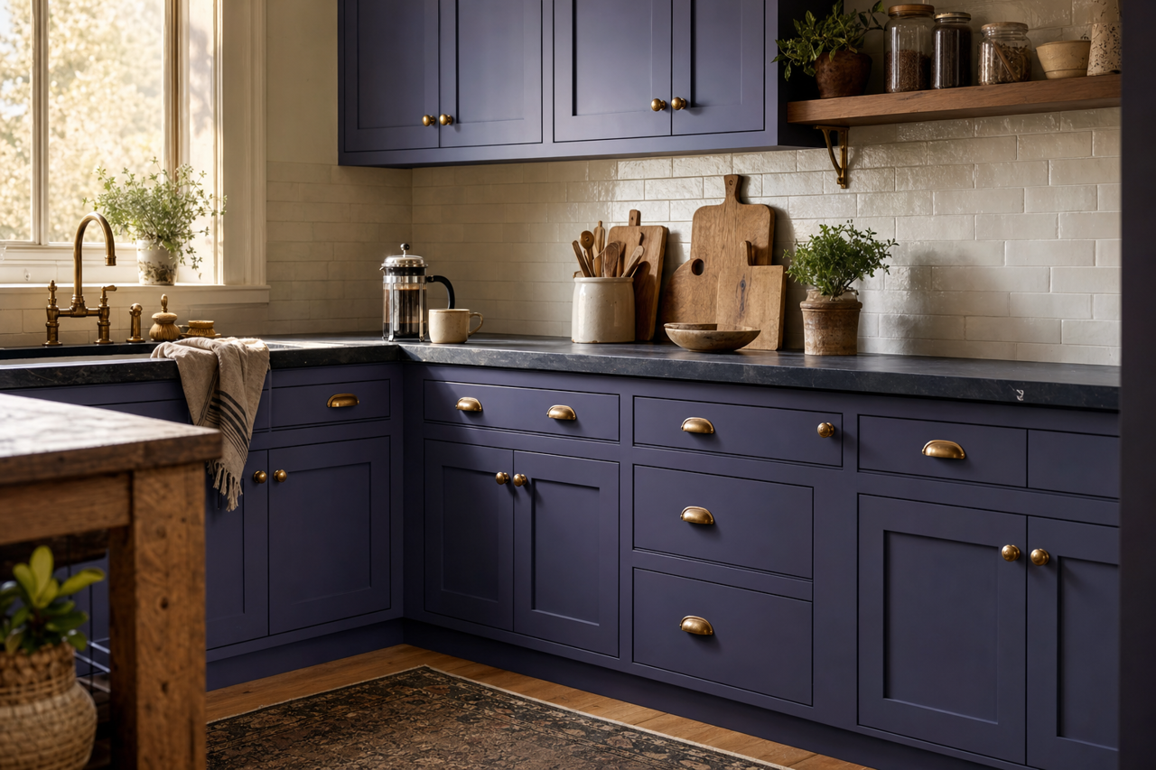 Darkest by Benjamin Moore on cabinets