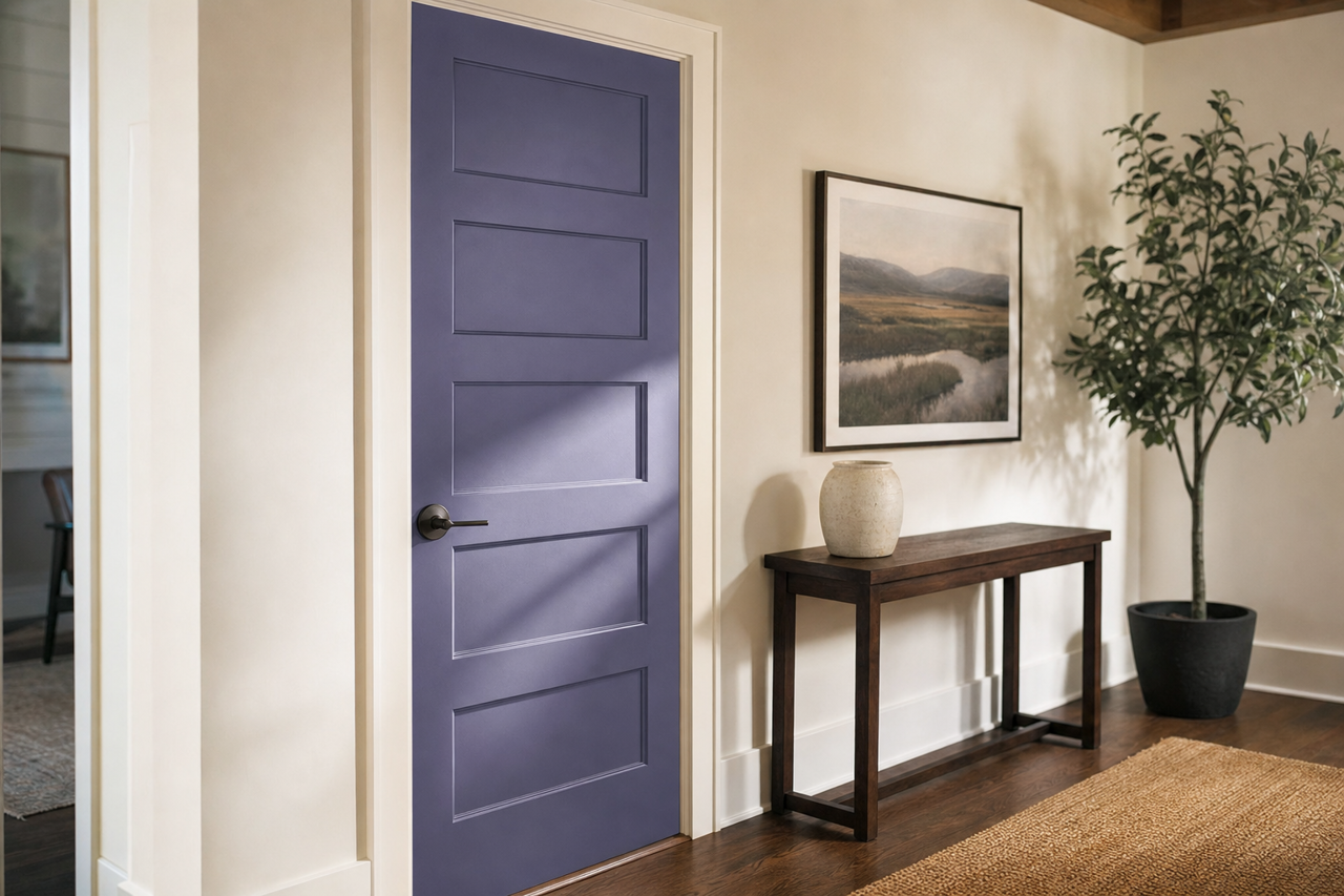 Darkest by Benjamin Moore on interior-doors