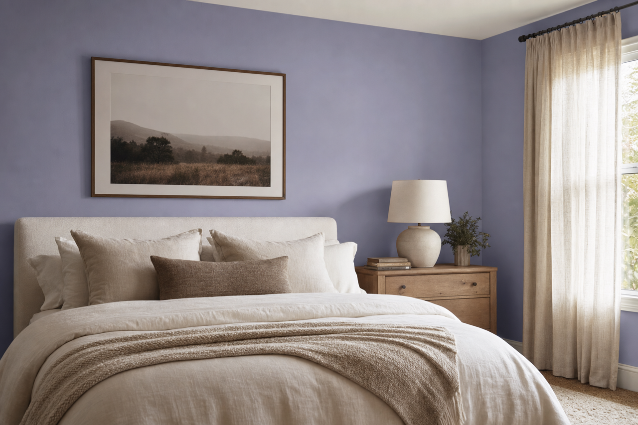 Violet by Benjamin Moore on interiors