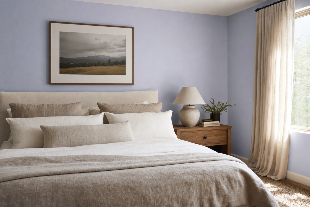 Blue by Benjamin Moore on interiors