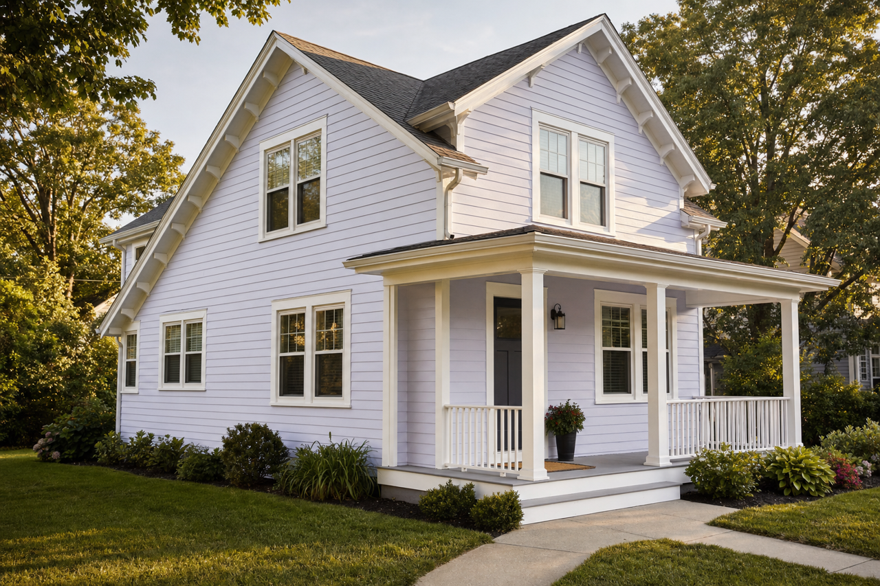 Lavender by Benjamin Moore on exterior