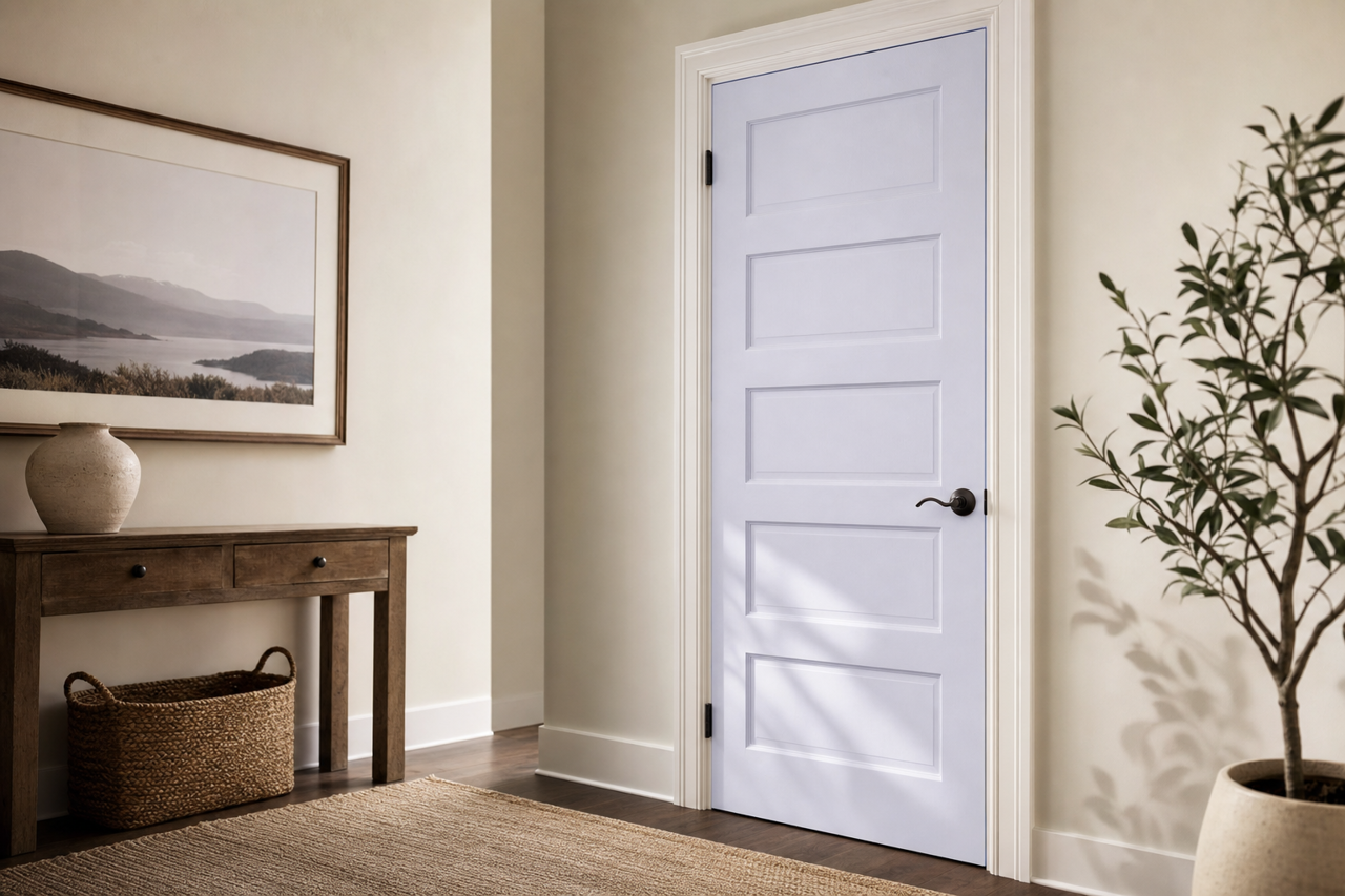 Lavender by Benjamin Moore on interior-doors
