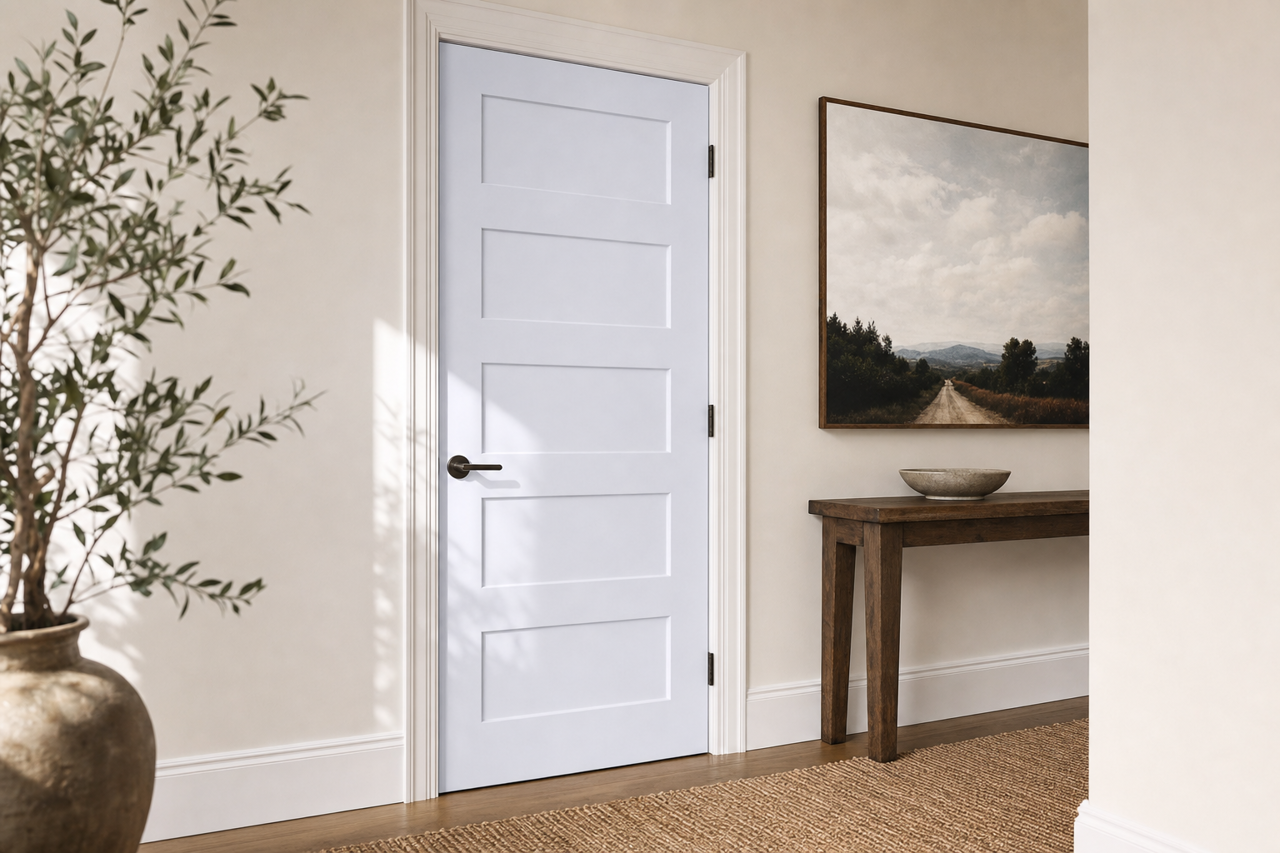 Polar by Benjamin Moore on interior-doors