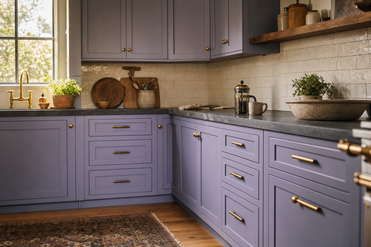 Spring by Benjamin Moore on cabinets