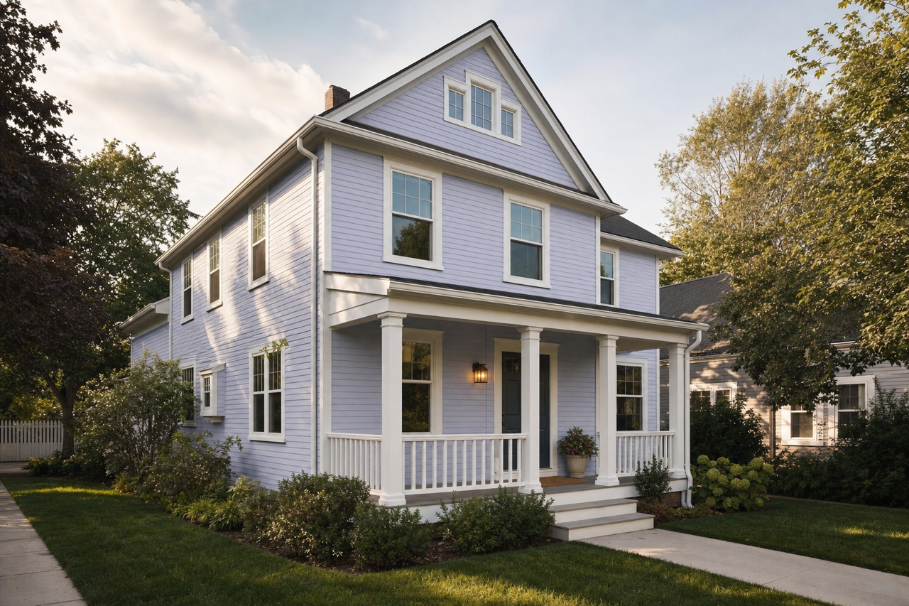Lavender by Benjamin Moore on exterior