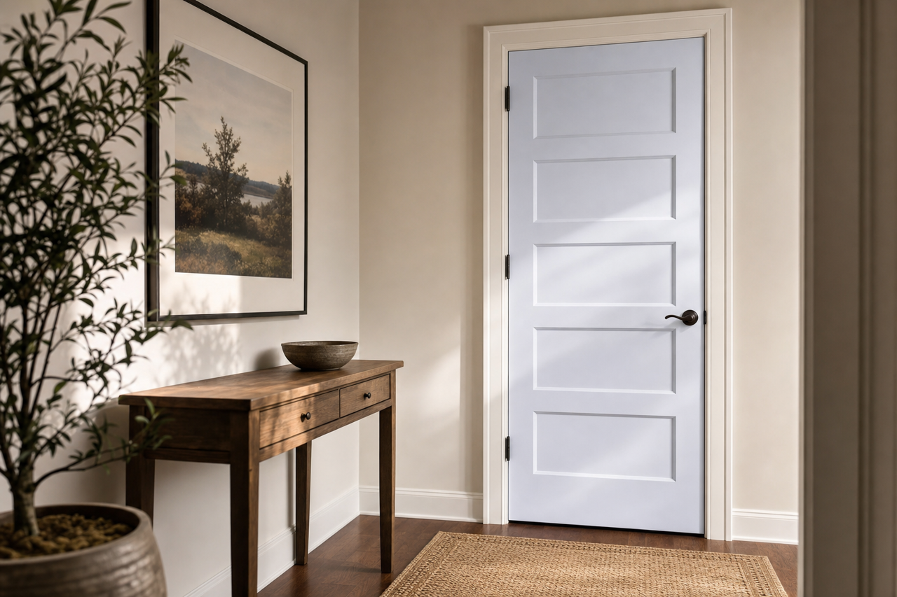 Whisper by Benjamin Moore on interior-doors