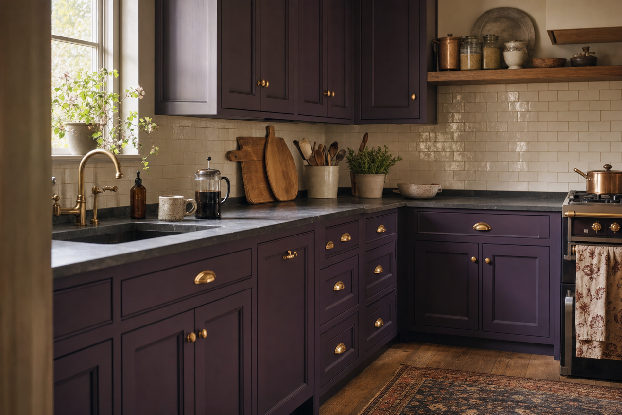Exotic by Benjamin Moore on cabinets