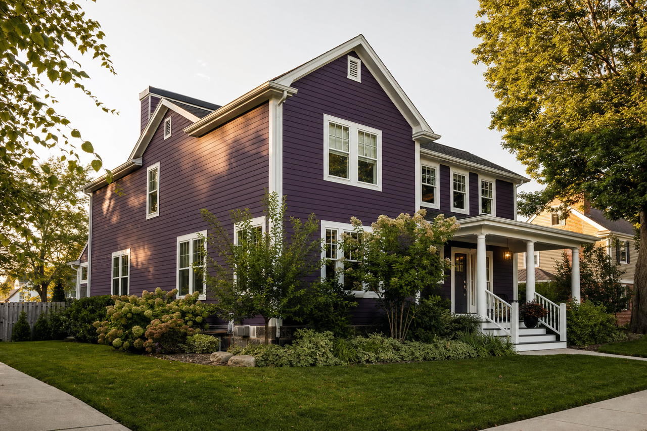 Exotic by Benjamin Moore on exterior