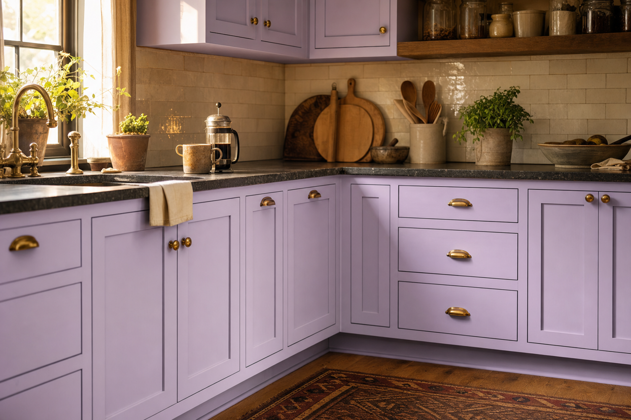 Amethyst by Benjamin Moore on cabinets