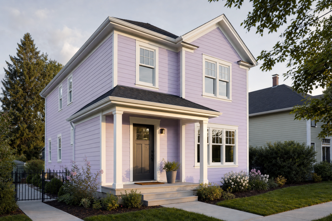 Amethyst by Benjamin Moore on exterior